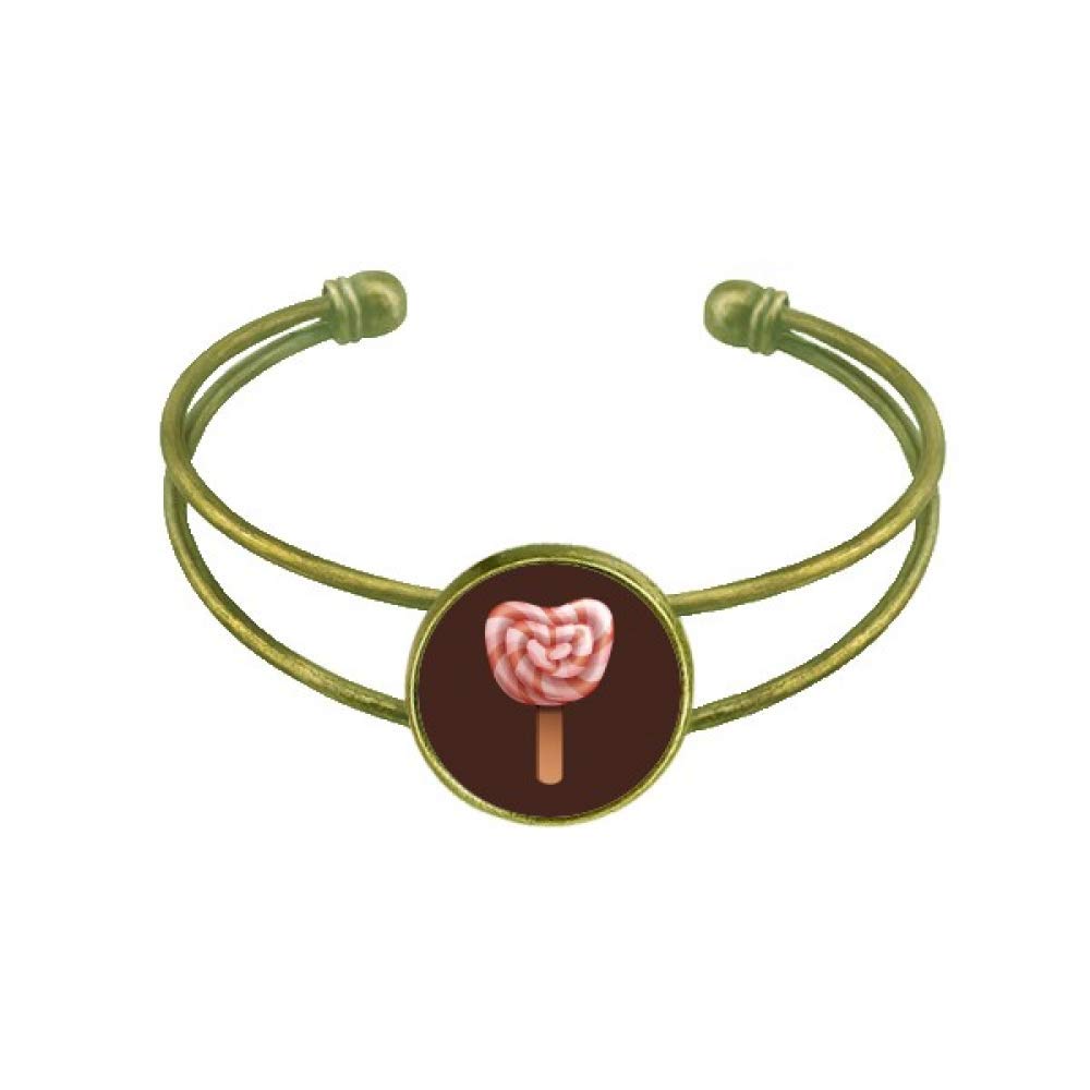 DIYthinkerRed Candy Ice Cream Popsicles Bracelet Bangle Retro Open Cuff Jewelry