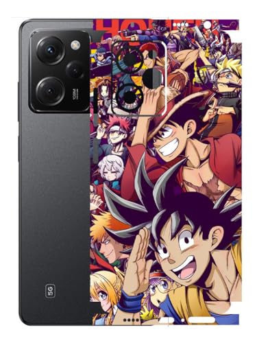 Image of AtOdds - Poco X5 Pro (5G) Mobile Back Skin Sticker - Lamination - Rear Screen Guard Protector Film Wrap (Coverage - Back+Camera+Sides) (Design - Anime 5)