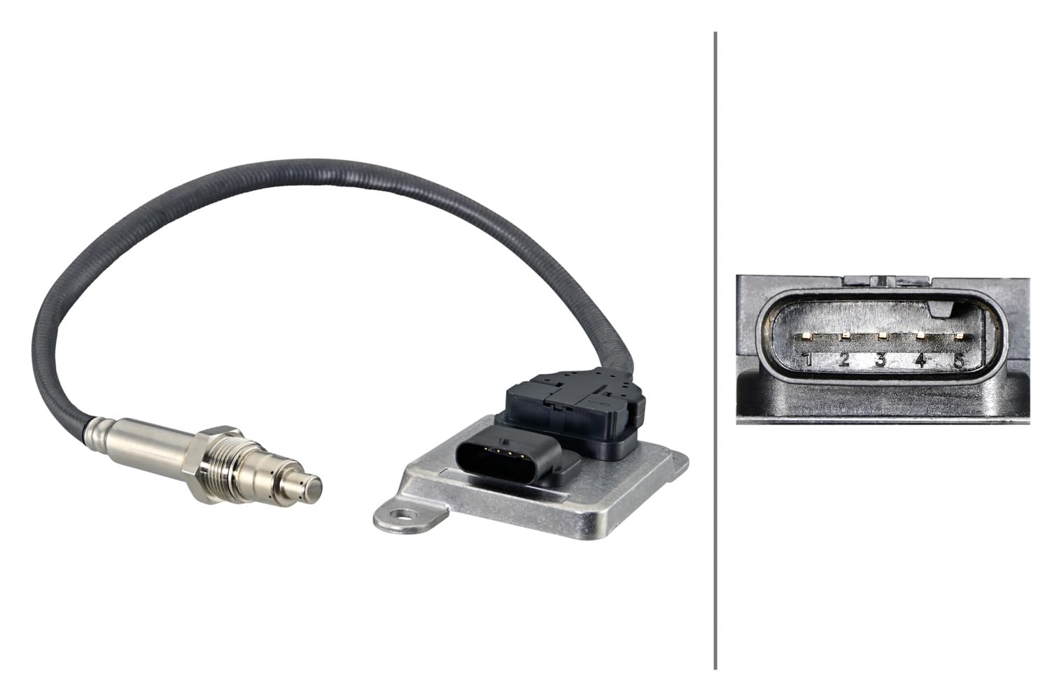 HELLA 6PN 358 307-151 NOx-Sensor, NOx-Katalysator - 5-polig - Kabel: 390mm - Steuergerät-Software muss angelernt-upgedatet werden