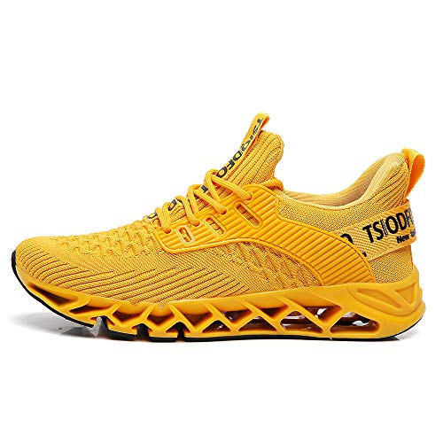 Ezkrwxn Shoes For Men Running Tennis Athletic Walking Sneakers Casual Comfort Gym Runner Jogging Shoes Yellow Size 6.5 #TOP2