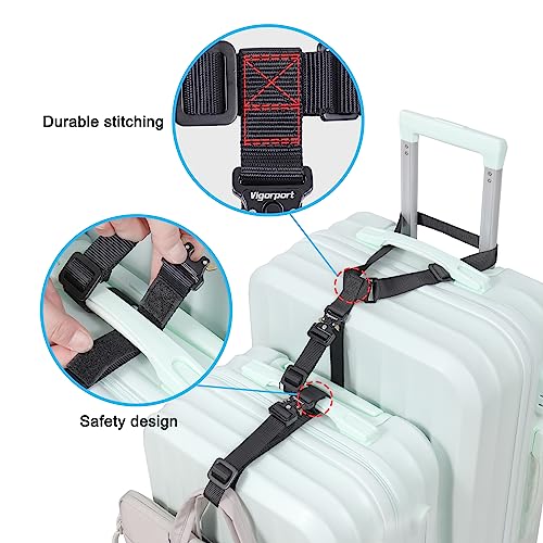 Vigorport Luggage Straps, Luggage Connector Straps For Suitcases Add A Bag And