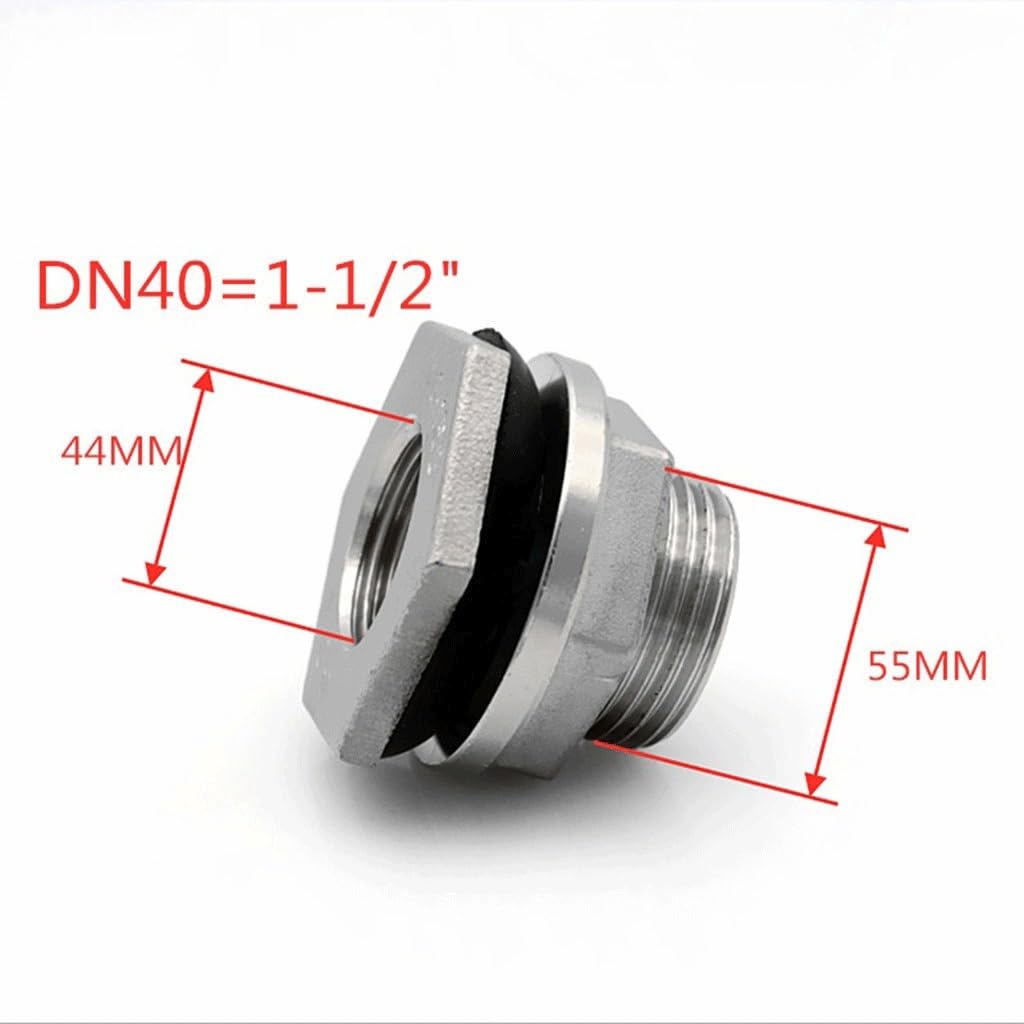 1 Pz. Bsp. Thread Maschio 304 Tubo in Acciaio Inox Singolo Tasto Singolo Tasto Aderente da Dado Girevole, for Connettore Jointer Serbatoio Acqua 1/2 "3/4" 1 "1-1/4" 2 "(DN40)