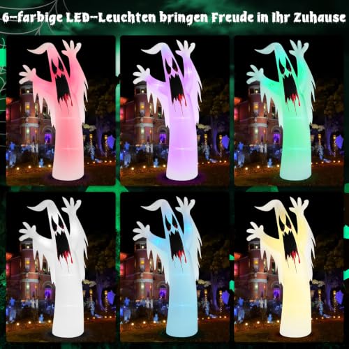 Danxilu 3,6m XXL Halloween Aufblasbar Geist Outdoor Deko – Ansicht 2