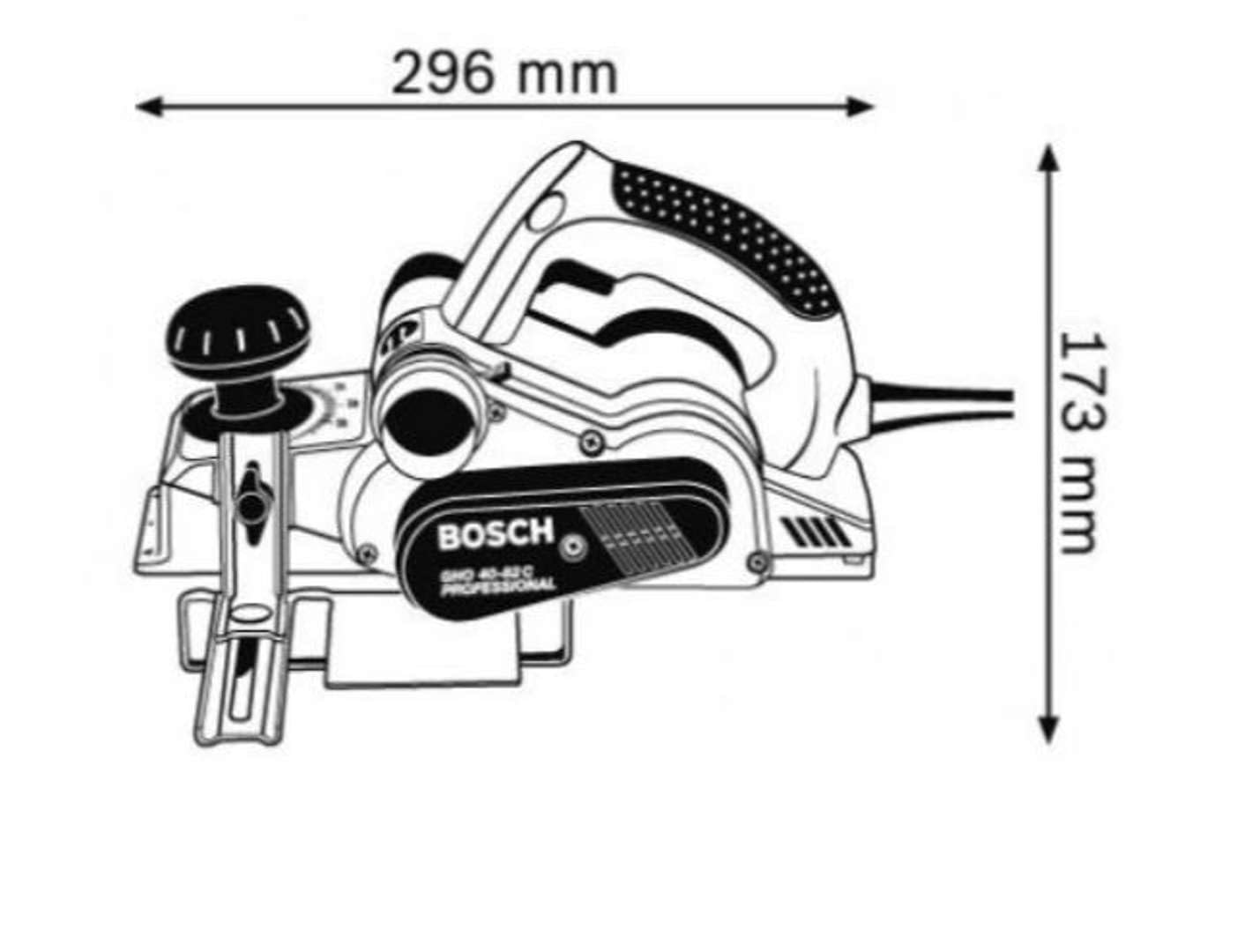 Bosch Professional cepillo GHO 40-82 C (potencia 850 W, incl. bolsa para polvo, tope paralelo, tope de profundidad de rebaje, 1 cuchilla de cepillado, bandeja, L-BOXX)