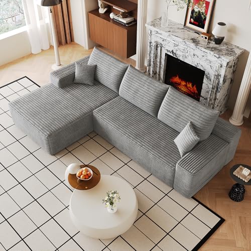 Image of 107 inch Cloud Sectional Sofa Boneless Couches with Chase