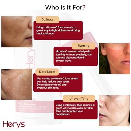 Image of Herys 15% Vitamin C Serum for Glowing Skin | 30ml + Herys Rosemary Hair Growth Serum | 30ml