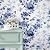 RUSPEPA Peel and Stick Wallpaper - Blue Flower White Design Self Adhesive Removable Wallpaper Decorative Waterproof Contact Paper for Cabinets, Walls - 17.3 Inch x 6.5 Feet