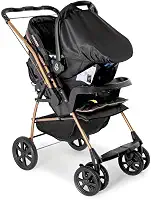 Travel System Galzerano Carrinho de Bebê Milano Reversível III 1019 Preto Golden