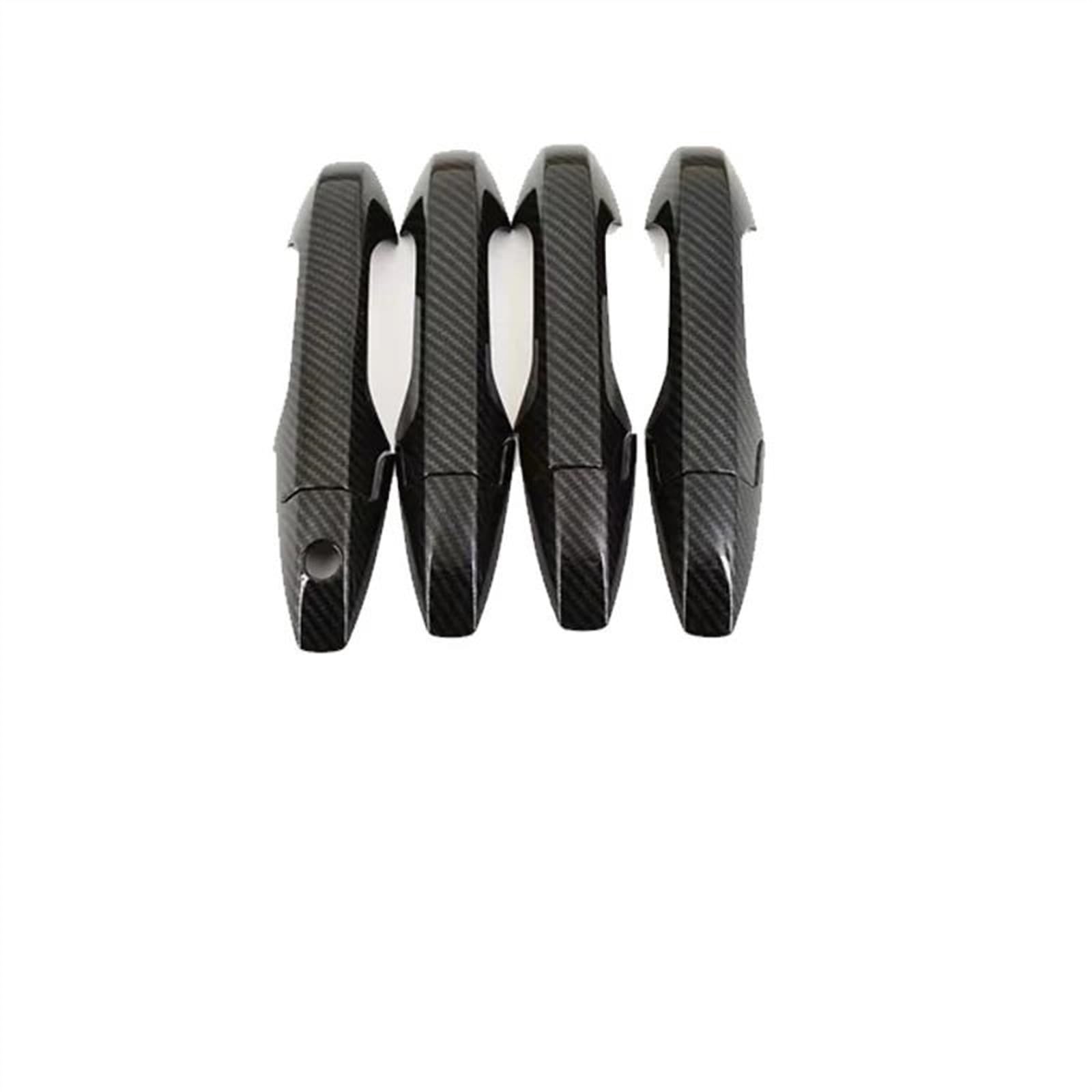 Kjhopy Carbon Chrome Door Handle Cover Trim Molding Catch Overlay Garnish Cap Cup Protector For Crv Cr-V Cr V 3 Mk3 Iii 2007~2011 Exterior Door Handle(Carbon)