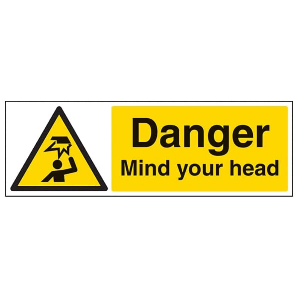 Danger Mind Your Head - CARTELLO SEGNALETICO UNI ISO 7010 In Adesivo R Pannello In Forex Pannello In Alluminio