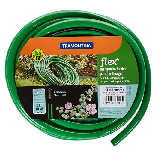 Mangueira Flex Tramontina Com Engates Rosqueados E Esguicho Em Pvc Verde 25 M