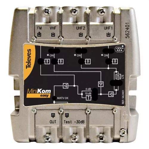 Televes - Amplificador minikom matv 4e/1s easyf