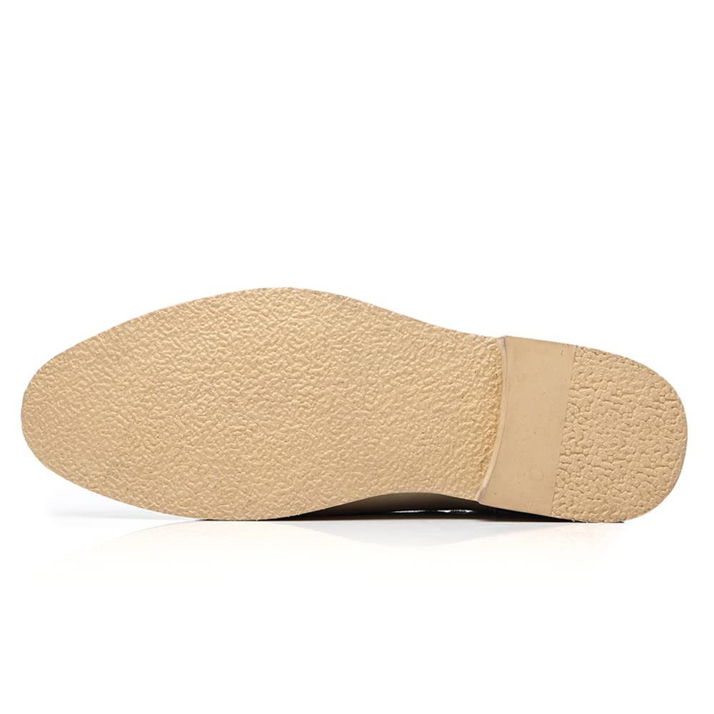 MANLADUO Bottines Chelsea décontractées en cuir véritable pour homme