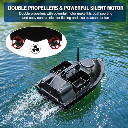 Bateau d'appât RC pour carpe avec GPS et éco-sondeur de haute précision - 2