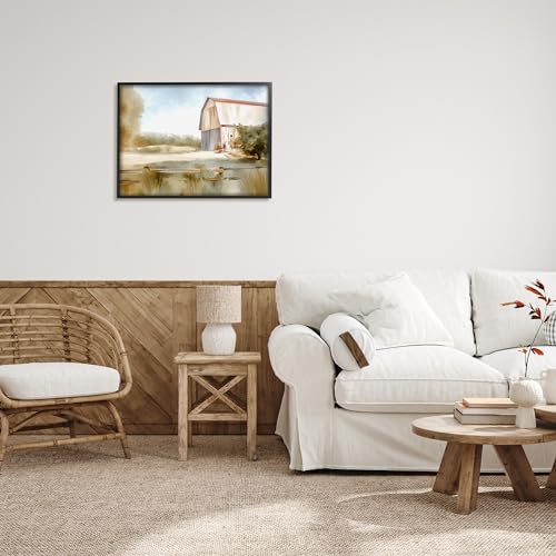 Image of 'Barn in Rural Farmland'| Framed Giclee Art