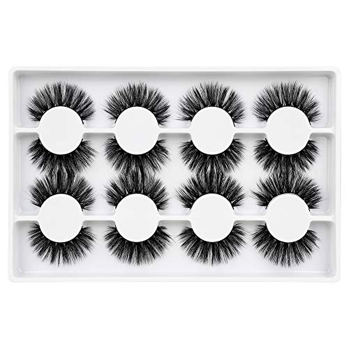 Eyelashes Faux Mink Lashes Fluffy HeyAlice 8 Pairs 18mm Thick False Eyelashes 3D Volume Long Soft Handmade Fake Lashes Pack