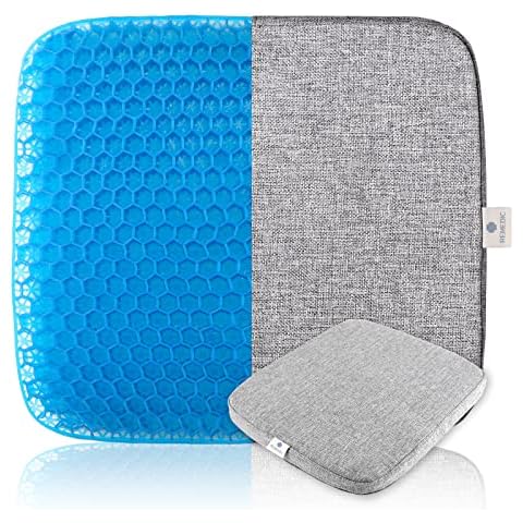 remedic Gel Seat Cushion - Gel Seat Cushion for Long Sitting, Chair Pad with Breathable Honeycomb Design, Gel Chair Cushion for Office Chair Cover