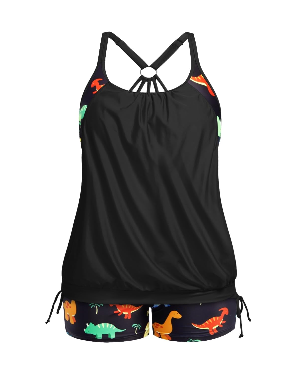 Holipick Womens Plus Size Tankini with Shorts Two Piece Swimsuits