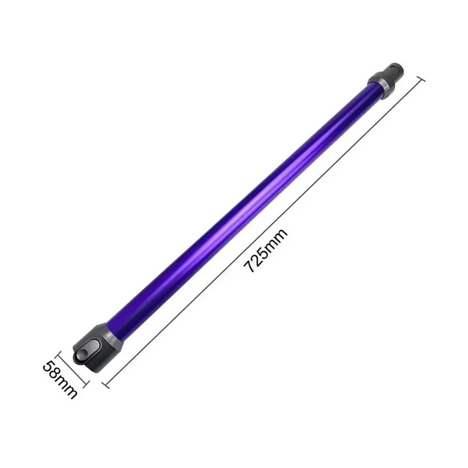 Barre de tuyau droite, barre de libération, tube de baguette, pièces de rechange pour aspirateur, tige d'extension compatible avec Dyson, V6 DC58 DC59 DC61 DC62 (violet B)