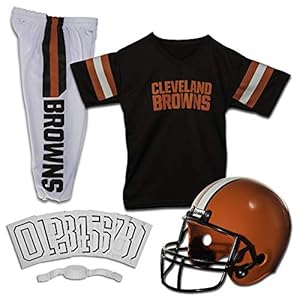 Franklin Sports Cleveland Browns Kids NFL Uniform Set – Youth NFL Team Jersey, Helmet, Pants + Apparel Costume – Official NFL Gear -Youth Small