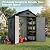ZYJOYY Outdoor Storage Shed 6x4.4 FT with Floor, 16mm Resin Tool Shed for Backyard, Garden, Waterproof Lockable Storage House with Window & Vents for Patio Furniture, Bikes, Lawn Equipment, Dark Grey