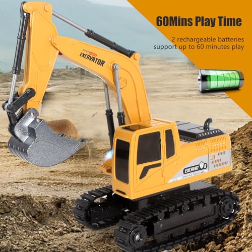 image for Jiakora Remote Control Excavator Toys for Boys, RC Excavator Toy for B