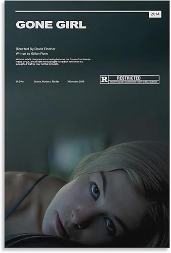 ALUKAP Gone Girl - Póster minimalista de película retro para colgar pósteres, lienzo decorativo para colgar en la pared, decoración de pared, 12 x