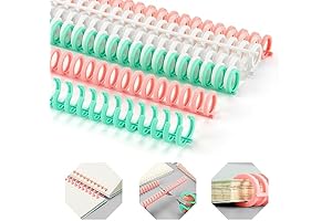 Notebook Binding Machine - Worklion 30 Ring Durable Sturdy Binding Combs for Multicolor Trimmable Notebook