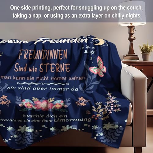 HTGWCG Geschenke für Freundin Decke, Beste Freundin Geschenke, 150 × 130CM Flauschig Decke,Kreatives Geschenke für Mädchen Frauen, für Meine Beste Freundin Schwestern