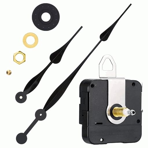 TECHZOCO Mecanismo Movimiento Reloj Cuarzo silencioso, Kit de reparación de Reloj, Reloj creación 3D, manijas Reloj, Movimiento del Reloj, Aguja Minutos 203 mm, Aguja Horas 305 mm, Negro | Ya disponible en tu tienda friki favorita! En mundofriki.es!