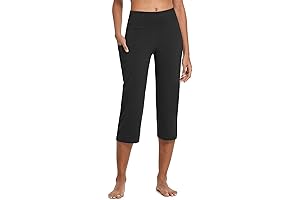 BALEAF Capris Yoga Pants for Women – High Waist Leggings with Pockets