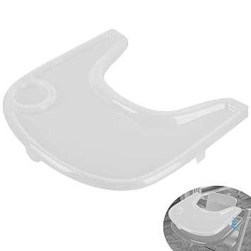 High Chair Tray Cover Compatible with Stokke Tripp Trapp Chair with Cup Holder - Smooth Surface and Strong Suction - Made with Food-Safe Plastic BPA BPS BPF Lead Phthalate Free - Clear
