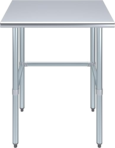 Vista 209 de Mesa de trabajo de acero inoxidable AmGood