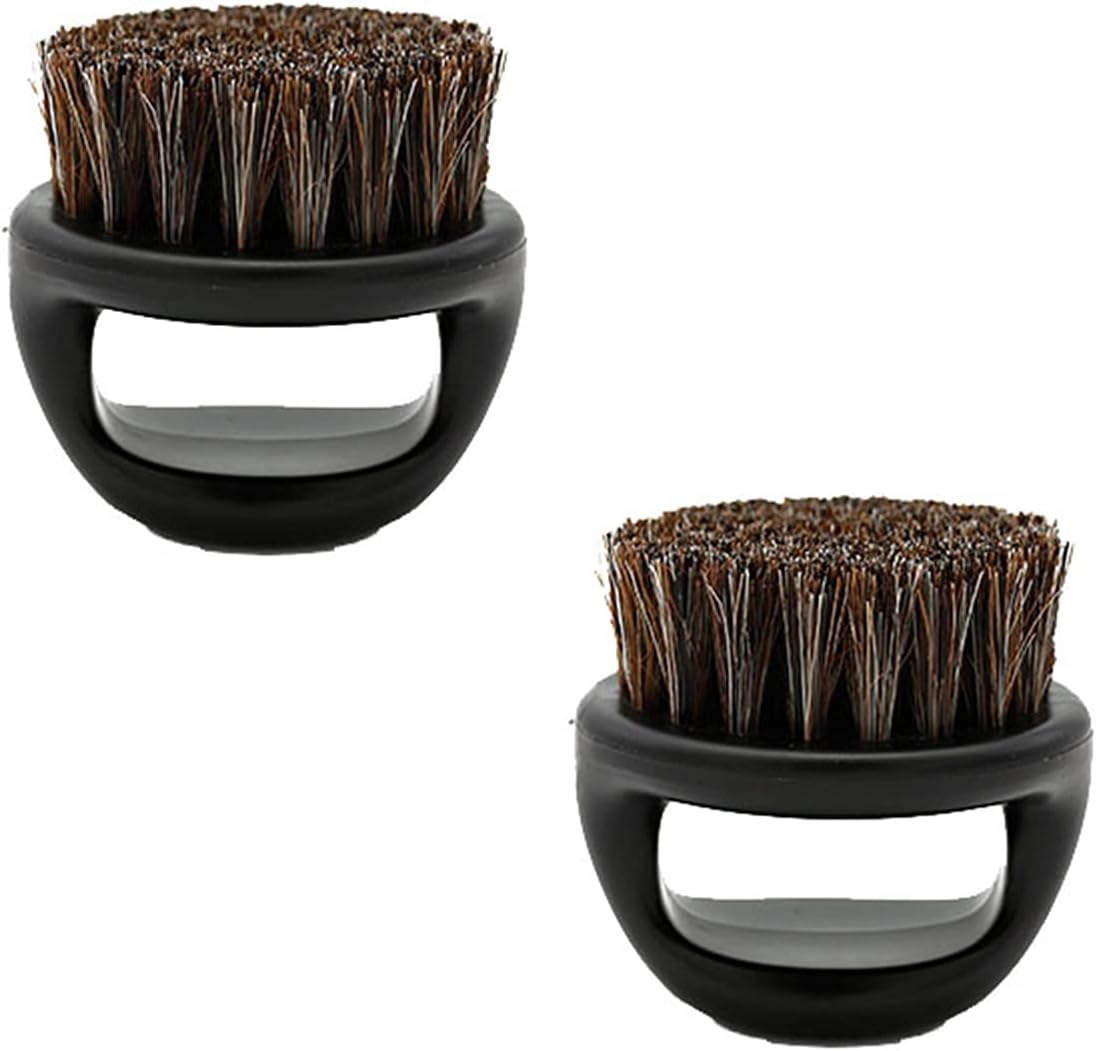 Shaving Brush, Handmade Portable Head Styling Accessories Foam Soap Beard Brush Bristle Hair Shaving Brush, 2 Pieces (Color : D)