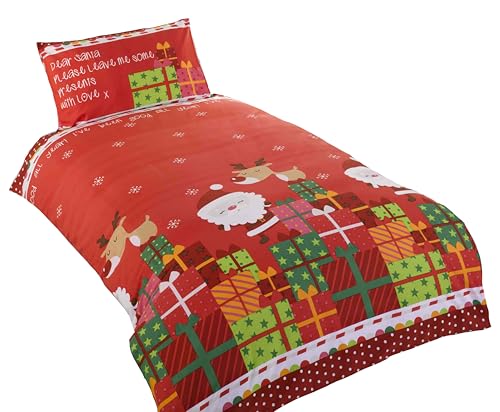 Kids Christmas Single Duvet Sets Dear Santa