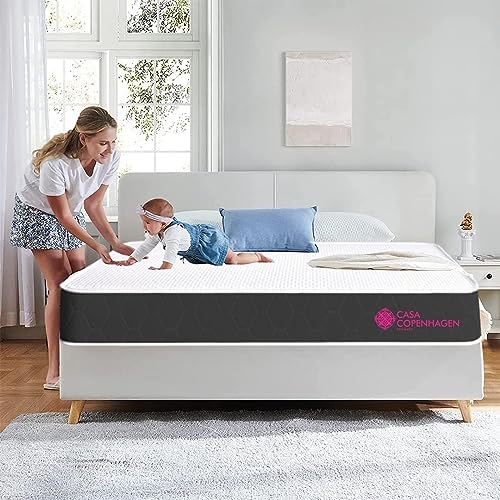 Image of Casa Copenhagen,Dual Memory Foam 5-Inch Single Size Premium Mattress 7 Years Warranty - 78x36x5 Inches Dark Midnight Grey