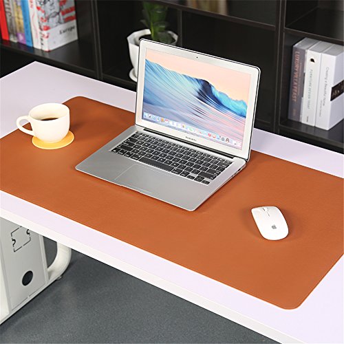 Tapis de souris XXL LL-COEUR cuir 90x45 cm marron pour un bureau ordonné
