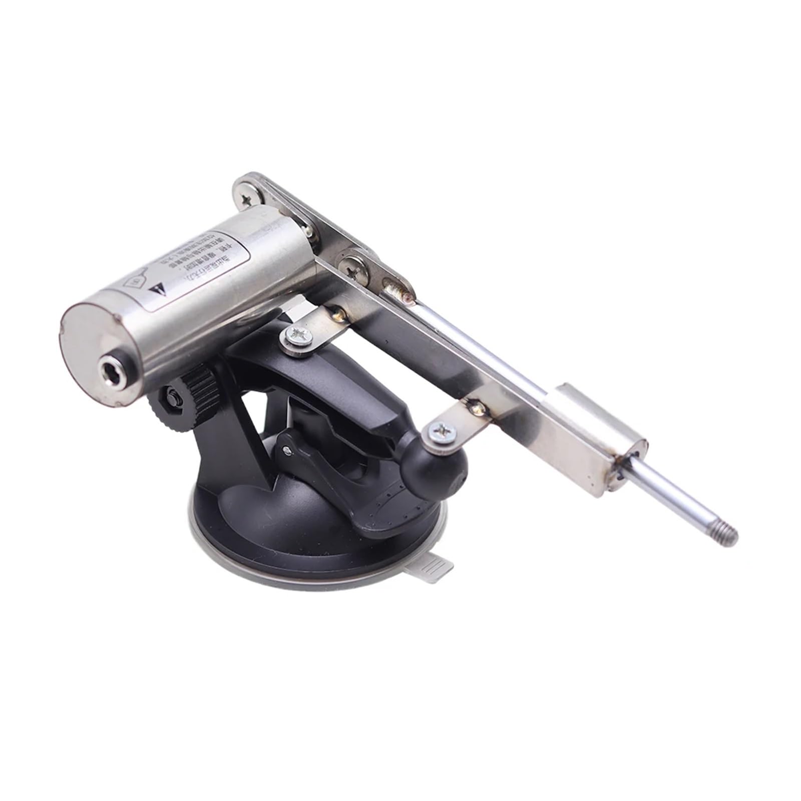 VCHICS Attuatore lineare telescopico Mini, velocità Regolabile 3V-24V, Corsa 39 mm, Motore con meccanismo Alternativo, Ventosa in Alluminio da 60 mm per Uso Fai da Te