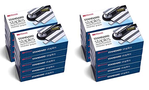 Officemate 91900 Standard Staples, 210 per Strip, 20 Sheets Capacity, 5,000 per Box, Includes 20 Boxes of Staples, 100,000 Staples Total
