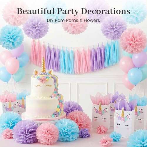 Image of Koogel 330 Sheets Light Purple Tissue Paper, 14 X 10 inches
