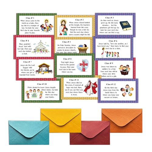 Rainfly Religious Scavenger Hunt, Indoor Clue Card...