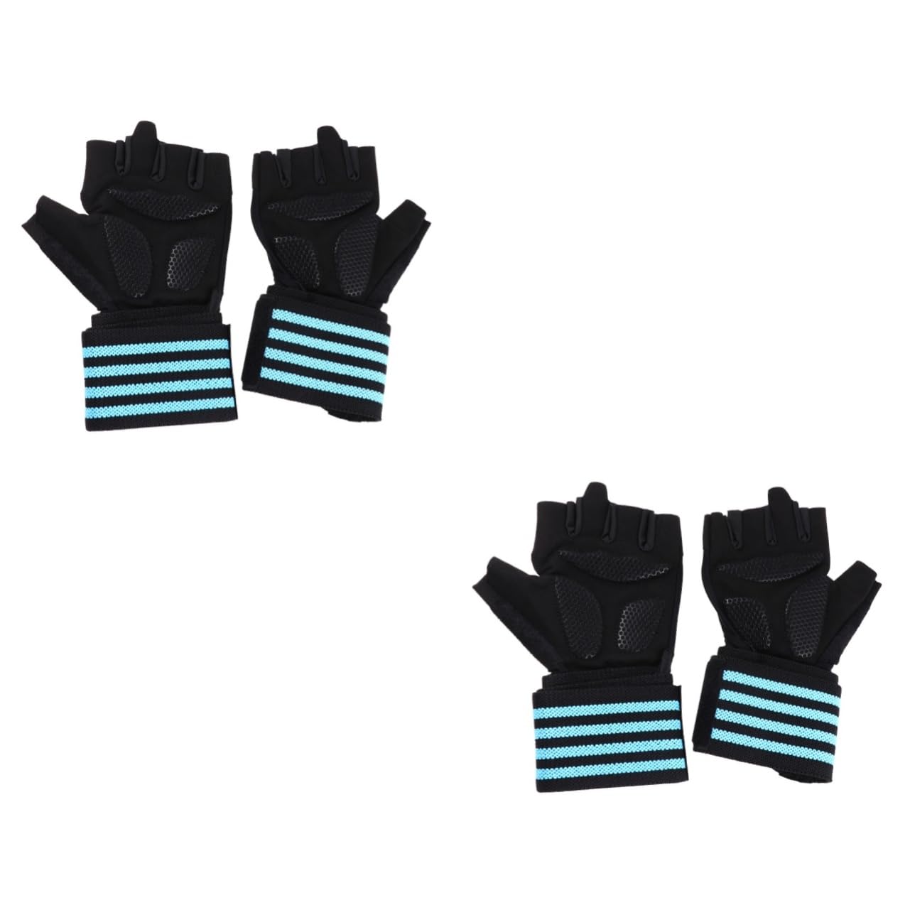 Sosoport 2 Pares De Guantes Deportivos para Levantamiento De Pesas Medio Guantes para Exteriores Guantes De Entrenamiento Transpirables Fitness