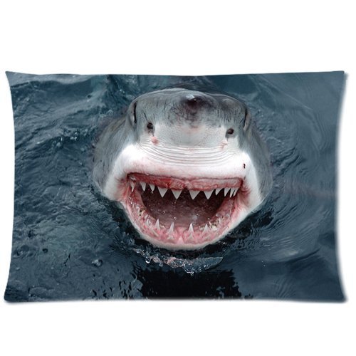 Shark Jaws Pillowcase king Size 20x36 inch pillow cover Print on both sides