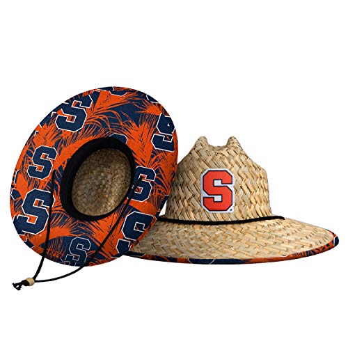 Image of FOCO Men's NCAA College Team Logo Floral Straw Sun Hat