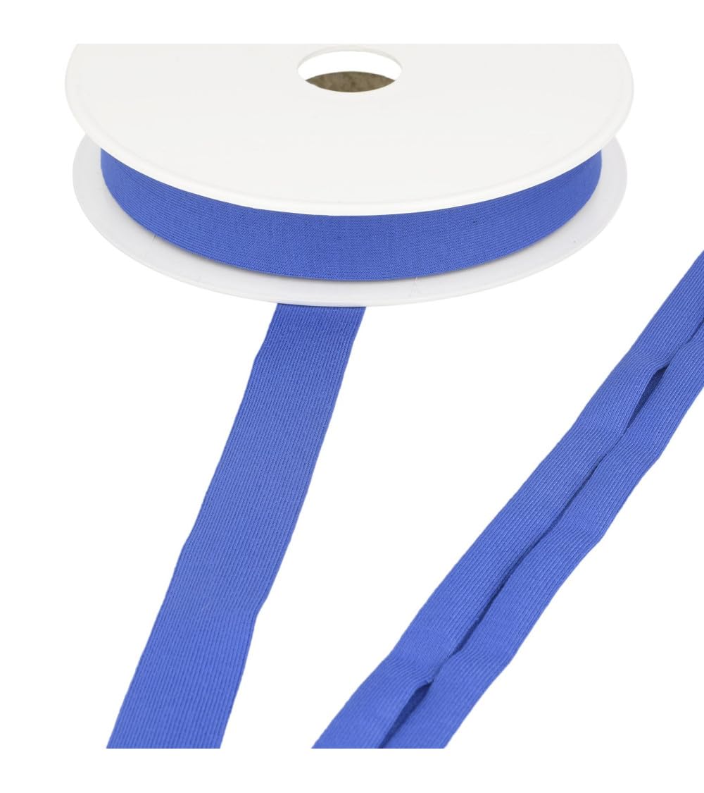 Biais jersey extensible bleu roy de haute qualité en 20mm x 20m