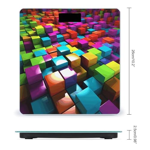 Báscula Digital de Baño Colorida con Vidrio Templado miniatura 2