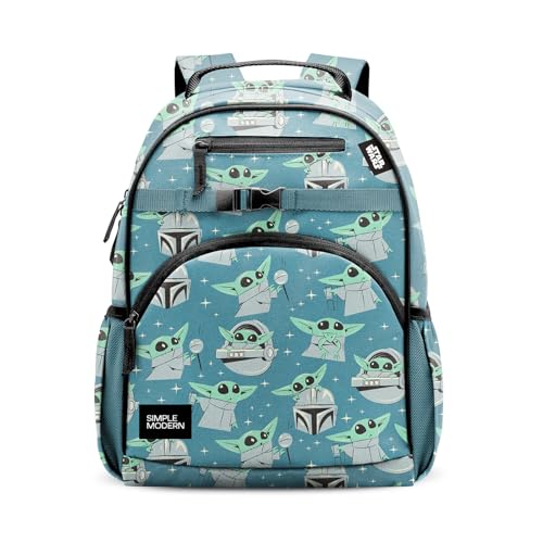 Simple Modern Medium Star Wars Toddler Backpack for School Girls and Boys | Kindergarten Elementary Kids Backpack | Fletcher Collection | Kids - 15 tall | Grogu Doodle