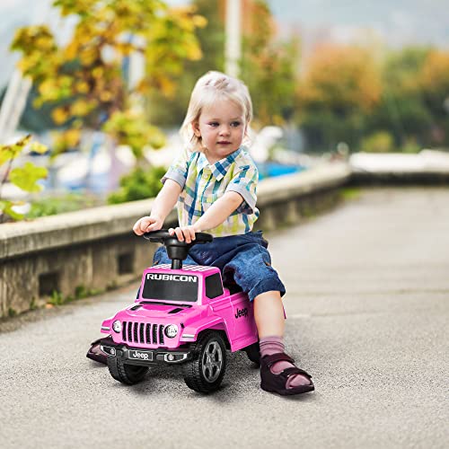 Aosom Kids Ride on Push Car, with Engine Sounds & Under-Seat Storage