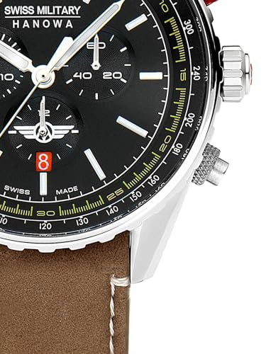 Image of Swiss Military Hanowa SMWGC0000302 - Swiss Made Round Silver Chronograph - Watch for Men