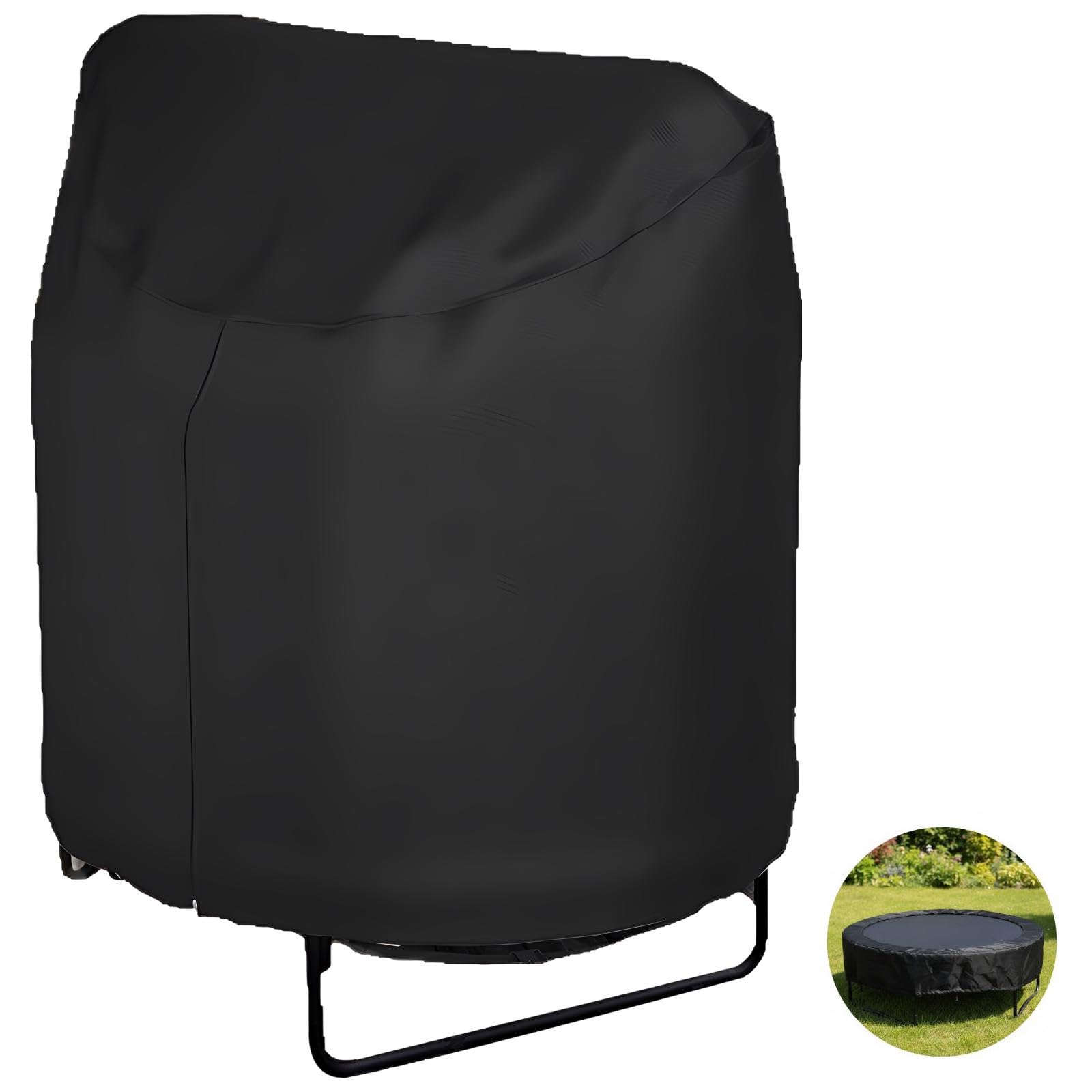 Generisch Trampolinabdeckung für 62 Zoll / 158 cm Durchmesser, Outdoor-Abdeckung für das Sprunggerät aus 210D Oxford, vollständige Abdeckung, wasserdicht, mit Sonnenschutz, für den Garten